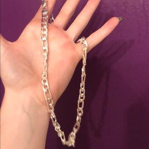 6mm Silver Figaro Chain 20”